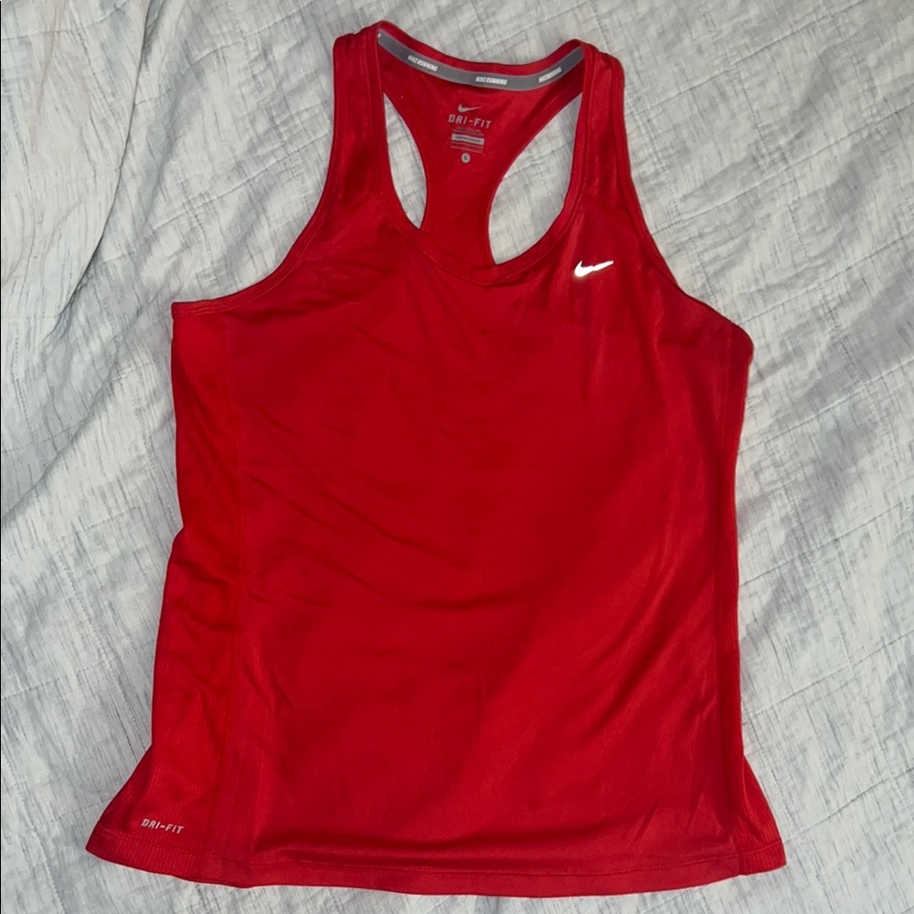 Nike Women's Red Dri-FIT Tank Top
